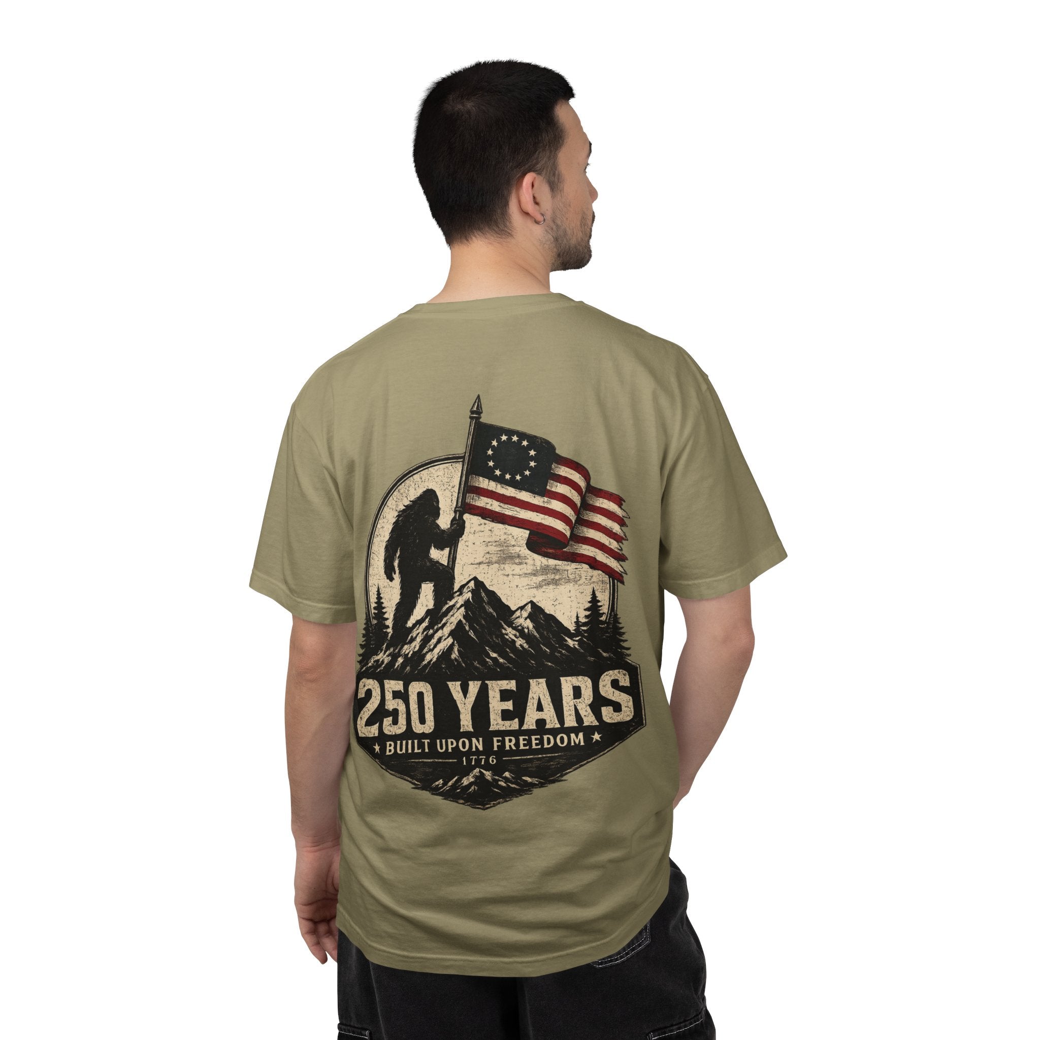 250 Years Built Upon Freedom | Patriotic Heritage Tee