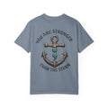 You Are Stronger Than The Storm | Teal Semicolon Anchor Mental Health Awareness Shirt